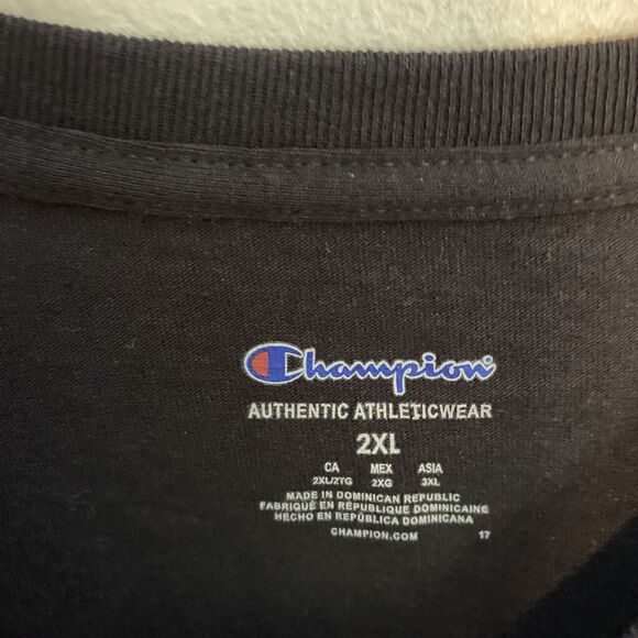 Champion Rebel Definition Black T-Shirt Tee Shirt 100% Cotton Mens 2XL - Picture 5 of 12